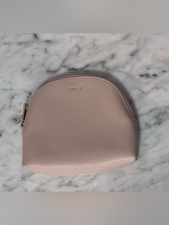 Furla Handbags - Furla Pale Pink Textured Leather Pouch